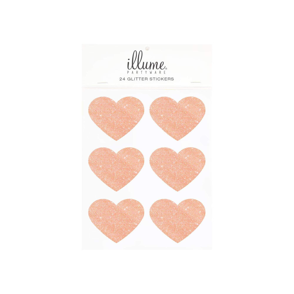 Glittery Stickers | 24pk - Rosegold - Paperie