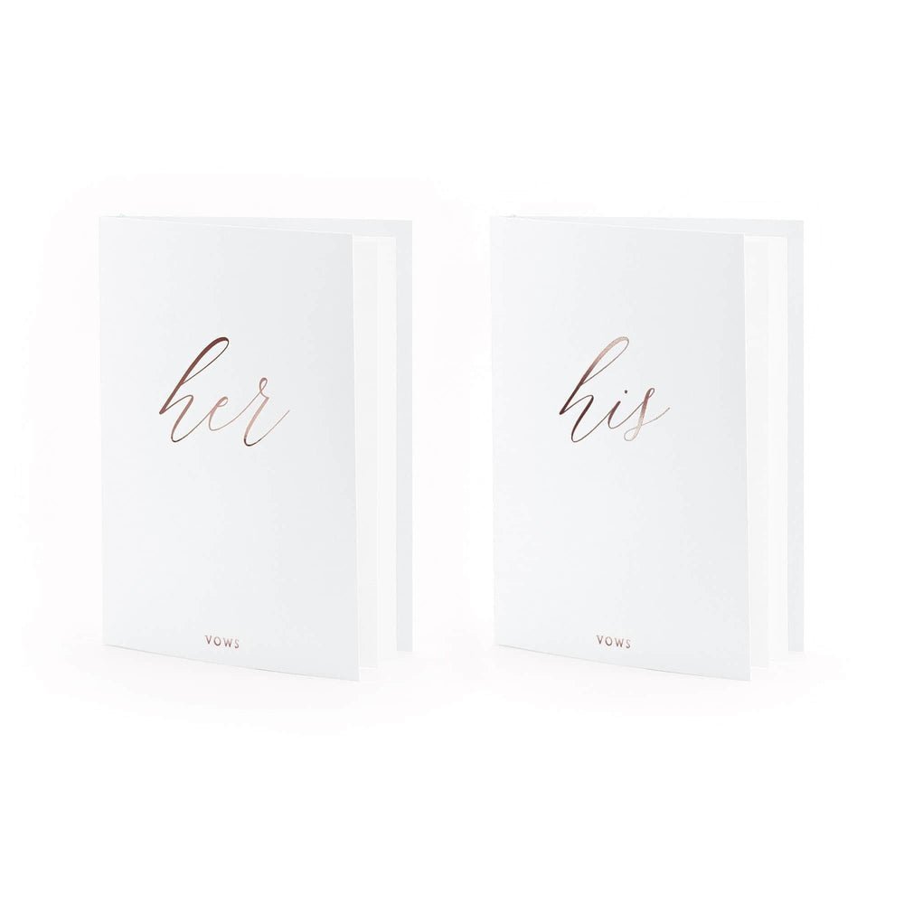 White His & Hers Vow Books