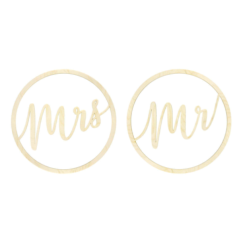 ’Mr and Mrs’ Wedding Sign Set