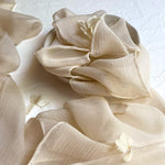Bleached Wheat Crinkle Chiffon Ribbon | 3m - Silk