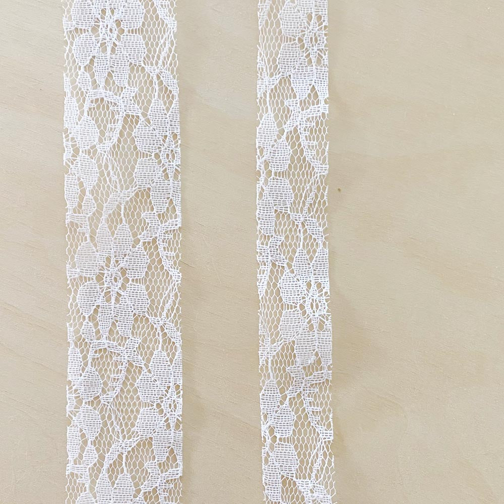 White Floral Lace Ribbon • Wedding decor