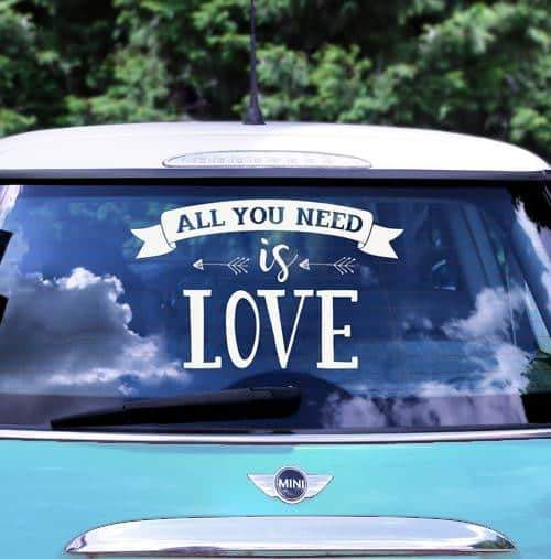 ’All you need is love’ Wedding Sticker - Sign