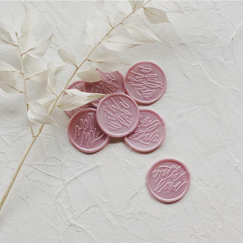 'With Love' Wax Seal stickers | Set of 10