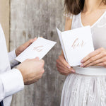 White His & Hers Vow Books 