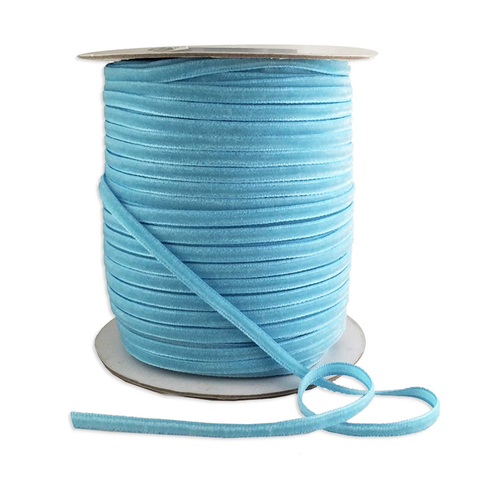 3mm Light Blue Velvet Ribbon | 10m