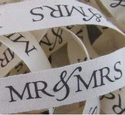 Mr and Mrs Printed Ribbons - & - Silk Ribbon