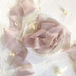 Smoky Rose Silk Chiffon Ribbon - 10cm