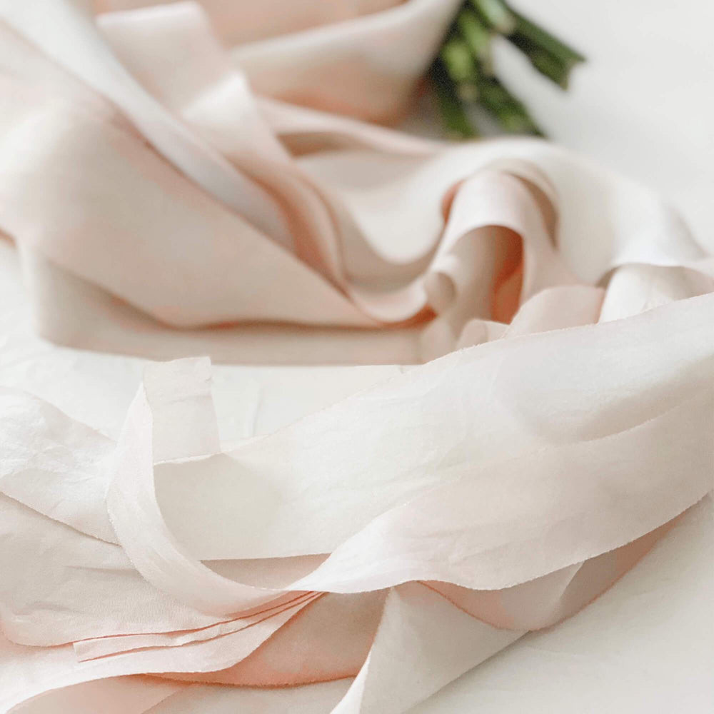Blushing Bride Silk Ribbon Bouquet Wrap