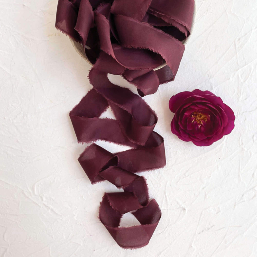 Burgundy Classic Silk Ribbon