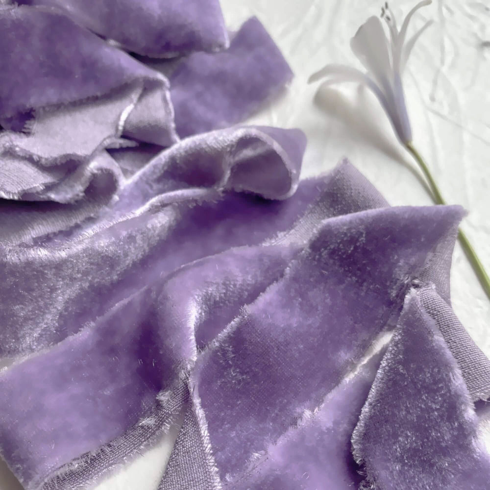Hyancith purple silk velvet