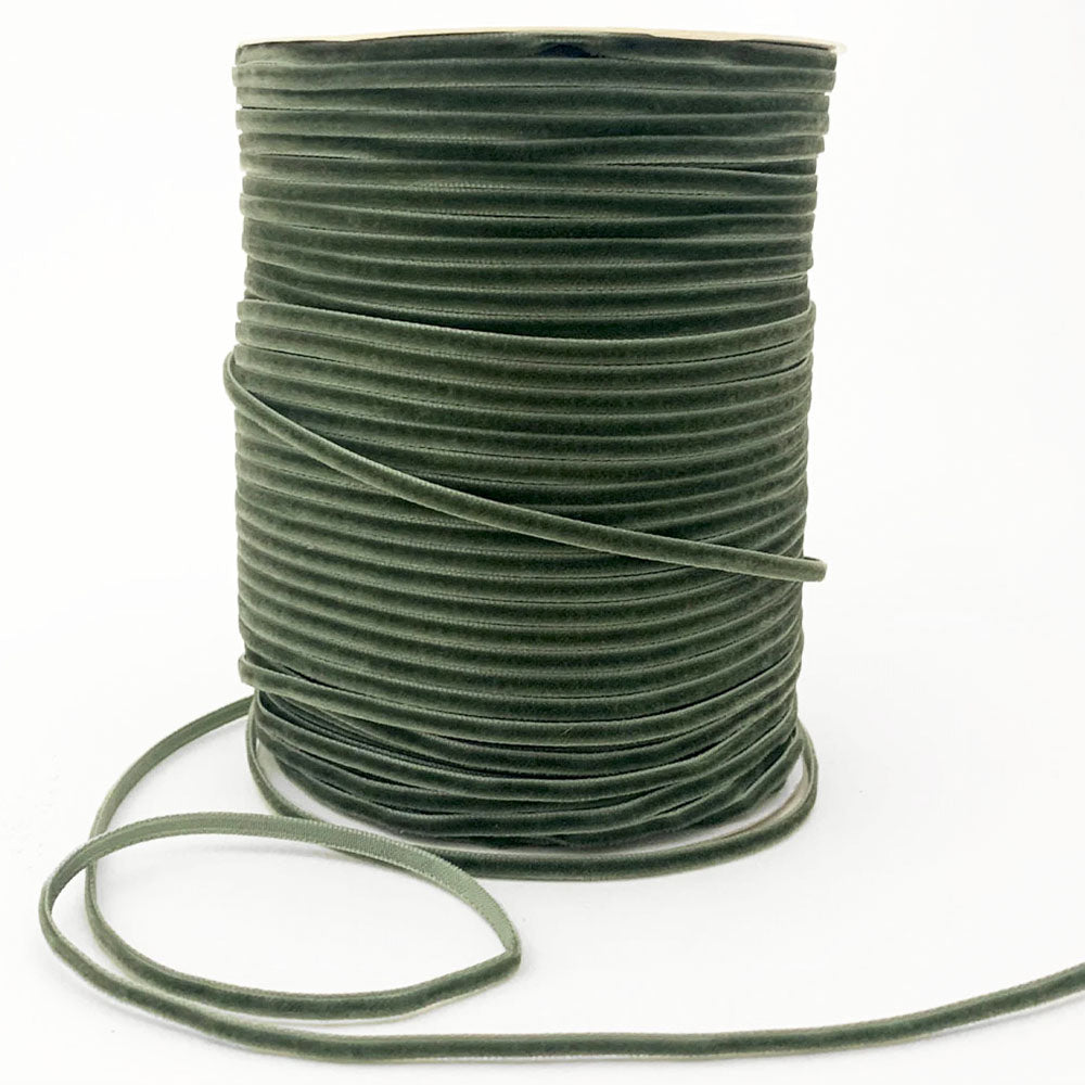 3mm Moss Green Velvet Ribbon | 10m
