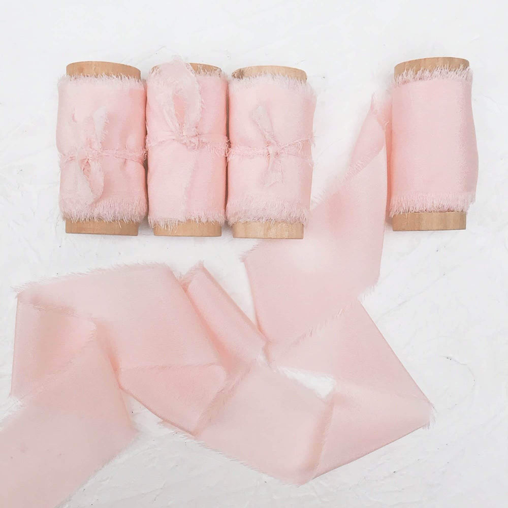 Whisper Pink Crepe Silk Ribbon |5m