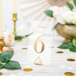 Gold Table Numbers 7x 12cm | 20pk