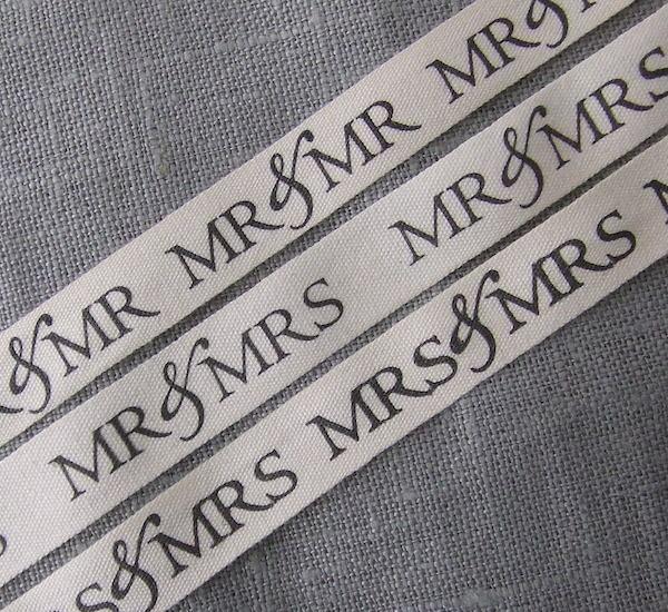Mrs and Printed Cotton Ribbons - Silk Ribbon