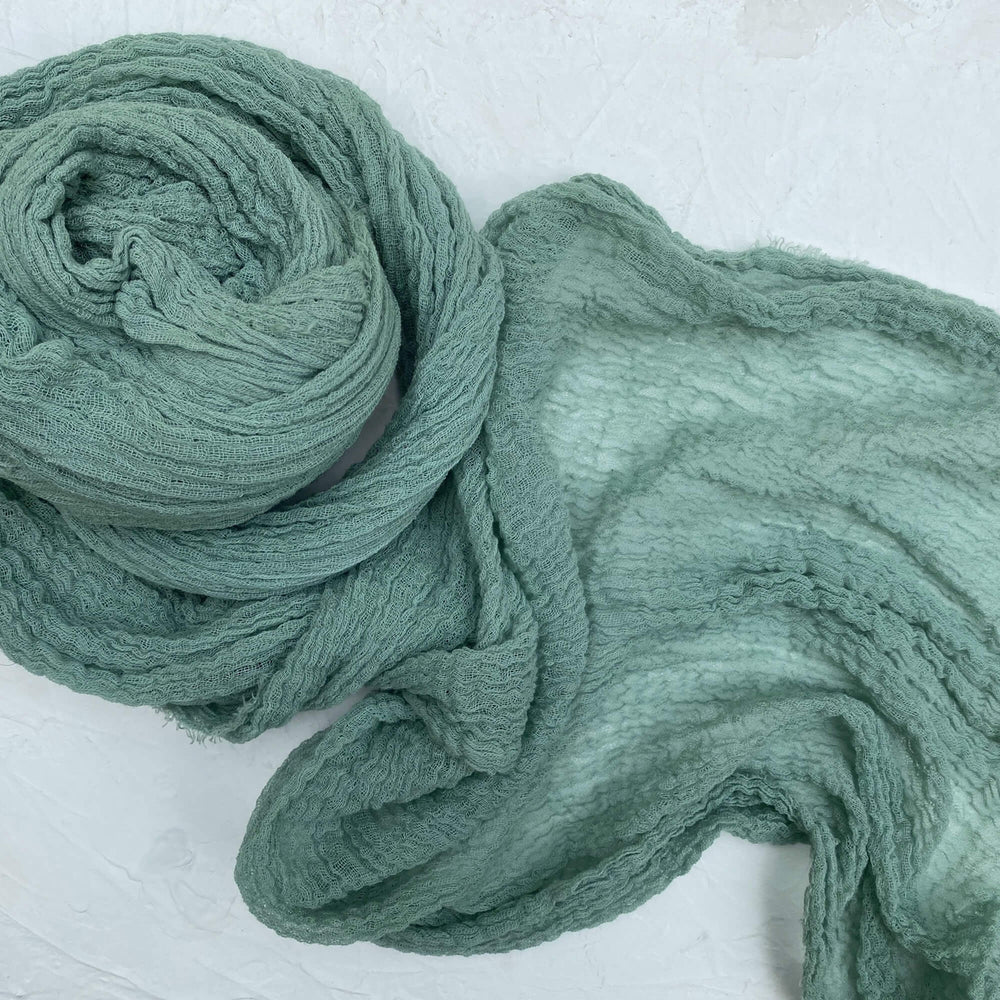 Sage Green Cheesecloth Runner