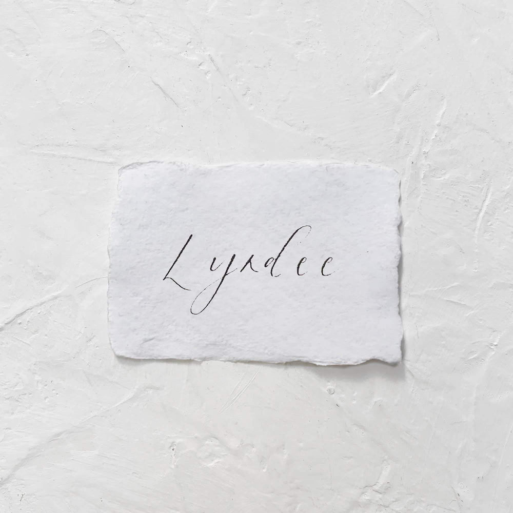 Handmade Paper Place Cards | 50Pk - Off-white