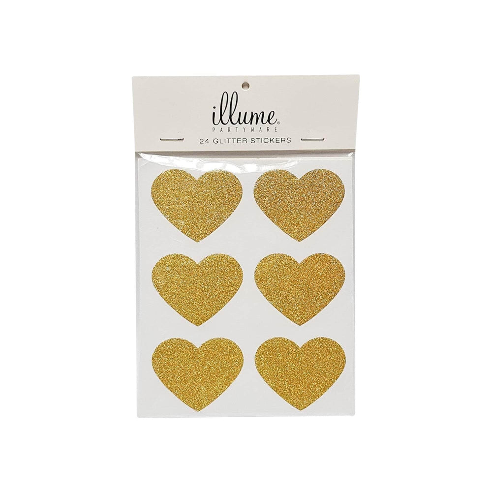 Glittery Stickers | 24pk - Gold - Paperie