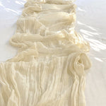 Ivory Cream Cheesecloth Table Runner