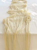 Ivory Cream Cheesecloth Table Runner