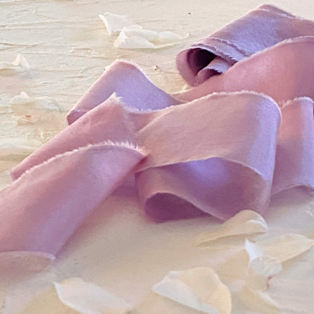 Lilac Classic Silk Ribbon - Approx 4cm