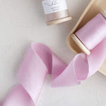 Fayette Pink Silk Satin Ribbon