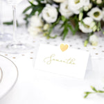 Gold heart Place Cards | 10Pk