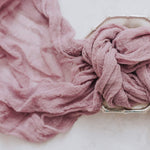 Plumberry Cheesecloth Table Runner