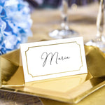 Gold Frame Place Cards | 10Pk