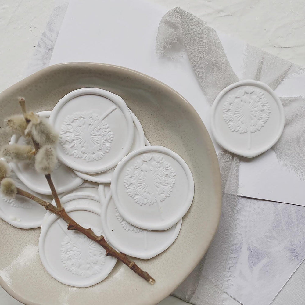 Dandelion Wax Seal stickers | Set of 10 - Stationery