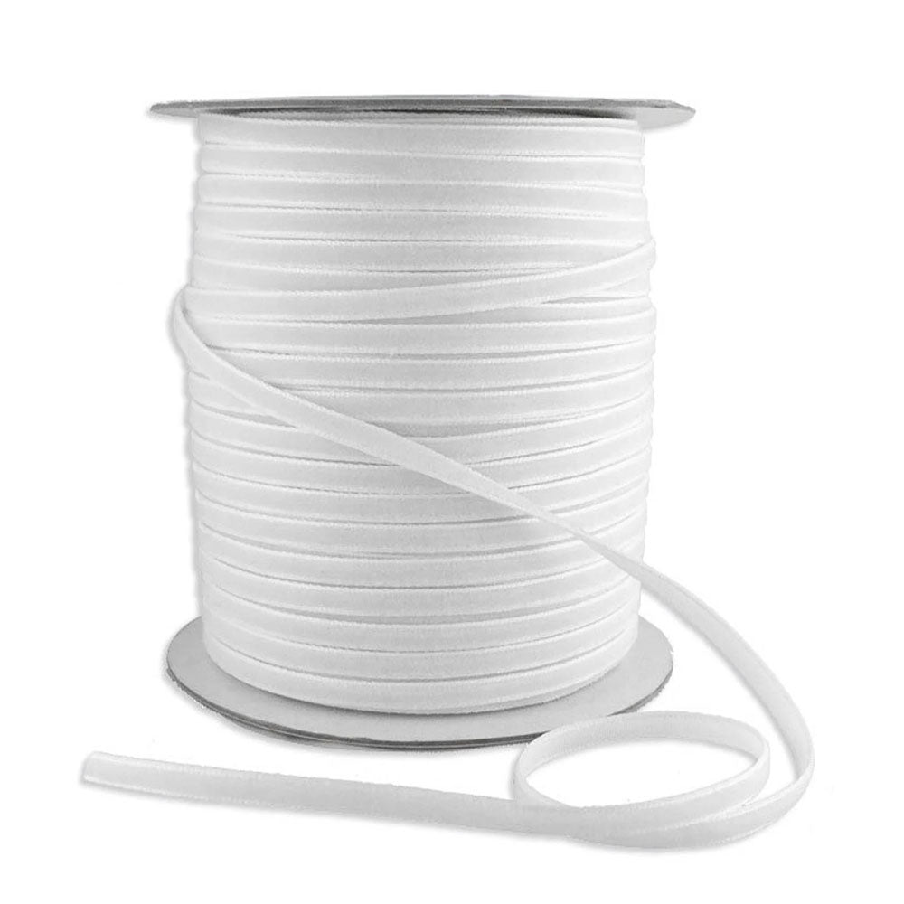 3mm White Velvet Ribbon | 10m