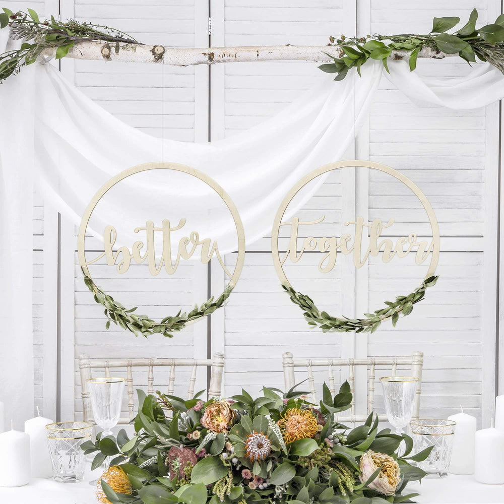 ’Better Together’ Wedding Backdrop Set - Sign