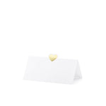 Gold heart Place Cards | 10Pk